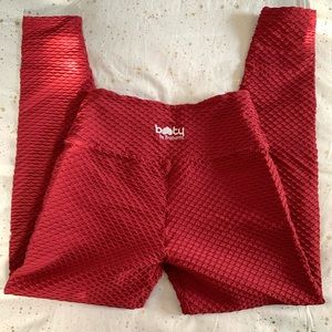 Booty By Brabants CURVY Crimson Red Leggings